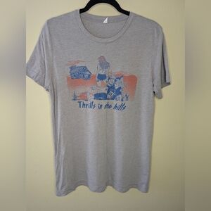 Casual-comedy Gray Graphic Tee size medium Brand Unkown